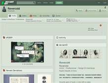 Tablet Screenshot of flowercold.deviantart.com