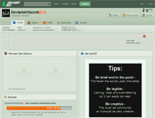Tablet Screenshot of deviantartsecret.deviantart.com