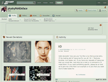Tablet Screenshot of plushypandaface.deviantart.com
