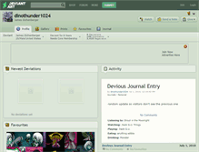 Tablet Screenshot of dinothunder1024.deviantart.com
