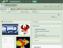 Tablet Screenshot of mythical-creatures.deviantart.com