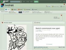 Tablet Screenshot of houndknight.deviantart.com