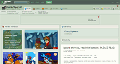 Desktop Screenshot of clumzyvaporeon.deviantart.com