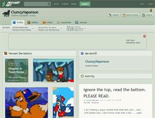 Tablet Screenshot of clumzyvaporeon.deviantart.com