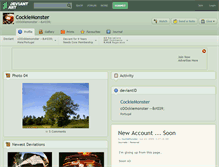Tablet Screenshot of cockiemonster.deviantart.com