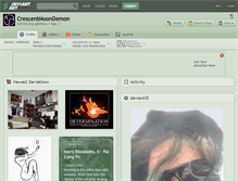 Tablet Screenshot of crescentmoondemon.deviantart.com