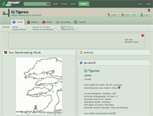Tablet Screenshot of dj-tigeress.deviantart.com