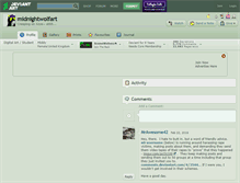 Tablet Screenshot of midnightwolfart.deviantart.com