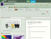 Tablet Screenshot of amethystpurplewolf.deviantart.com