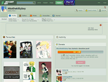 Tablet Screenshot of misothekittyboy.deviantart.com