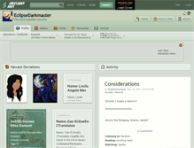 Tablet Screenshot of eclipsedarkmaster.deviantart.com