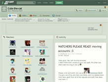 Tablet Screenshot of cute-the-cat.deviantart.com