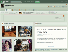 Tablet Screenshot of kaileena750.deviantart.com