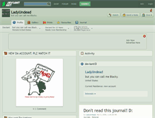 Tablet Screenshot of ladyundead.deviantart.com