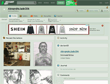 Tablet Screenshot of alexandrajade206.deviantart.com
