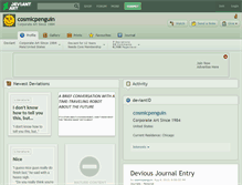 Tablet Screenshot of cosmicpenguin.deviantart.com