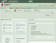 Tablet Screenshot of crystalwell.deviantart.com