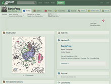 Tablet Screenshot of banjofrog.deviantart.com
