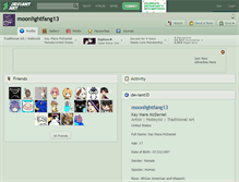 Tablet Screenshot of moonlightfang13.deviantart.com