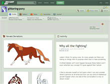 Tablet Screenshot of glittering-pony.deviantart.com