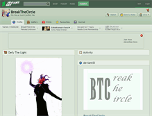 Tablet Screenshot of breakthecircle.deviantart.com