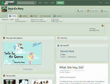 Tablet Screenshot of deus-ex-pony.deviantart.com