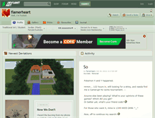 Tablet Screenshot of flamerheart.deviantart.com