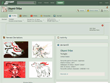 Tablet Screenshot of okami-tribe.deviantart.com