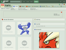 Tablet Screenshot of bulgefan.deviantart.com