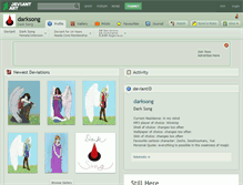 Tablet Screenshot of darksong.deviantart.com