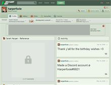 Tablet Screenshot of harperfoxie.deviantart.com