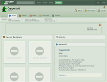 Tablet Screenshot of copperbolt.deviantart.com