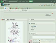 Tablet Screenshot of petitcoeur.deviantart.com