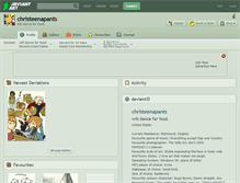 Tablet Screenshot of christeenapants.deviantart.com