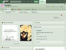 Tablet Screenshot of morigane.deviantart.com