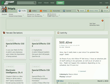 Tablet Screenshot of prioris.deviantart.com
