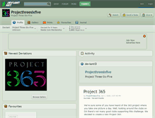 Tablet Screenshot of projecthreesixfive.deviantart.com
