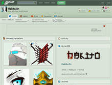 Tablet Screenshot of hakitojin.deviantart.com