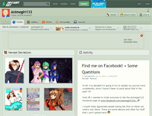 Tablet Screenshot of animegirl133.deviantart.com