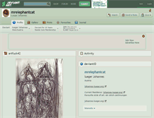 Tablet Screenshot of mrelephantcat.deviantart.com