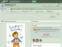 Tablet Screenshot of chibiobsessor122.deviantart.com