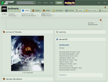 Tablet Screenshot of lordworm.deviantart.com