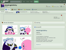 Tablet Screenshot of metaknightxkirby.deviantart.com