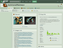 Tablet Screenshot of ouruniverseofharmony.deviantart.com