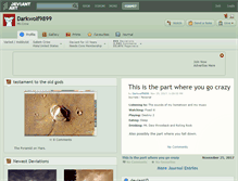 Tablet Screenshot of darkwolf9899.deviantart.com
