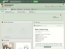 Tablet Screenshot of demonkat19.deviantart.com