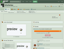 Tablet Screenshot of felinefantasy.deviantart.com