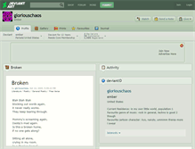 Tablet Screenshot of gloriouschaos.deviantart.com