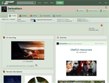 Tablet Screenshot of darkesthorn.deviantart.com