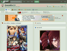 Tablet Screenshot of emeraldfire131.deviantart.com